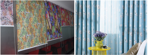 Curtain printing for home decoration