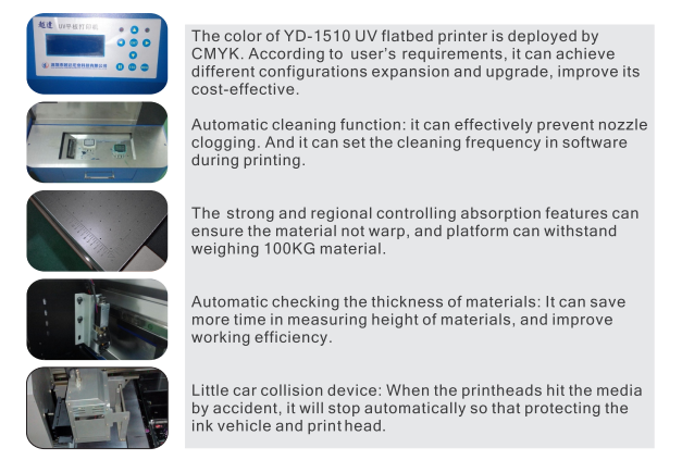details of YD-1510 flatbed printer